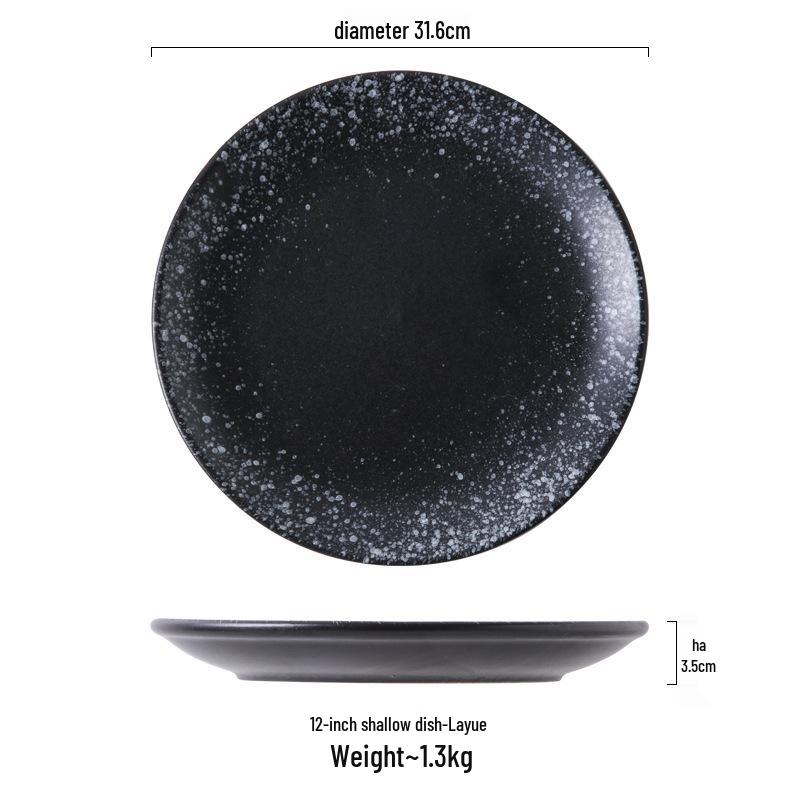 12-inch Japanese Style Round Dinner and Salad Plate
