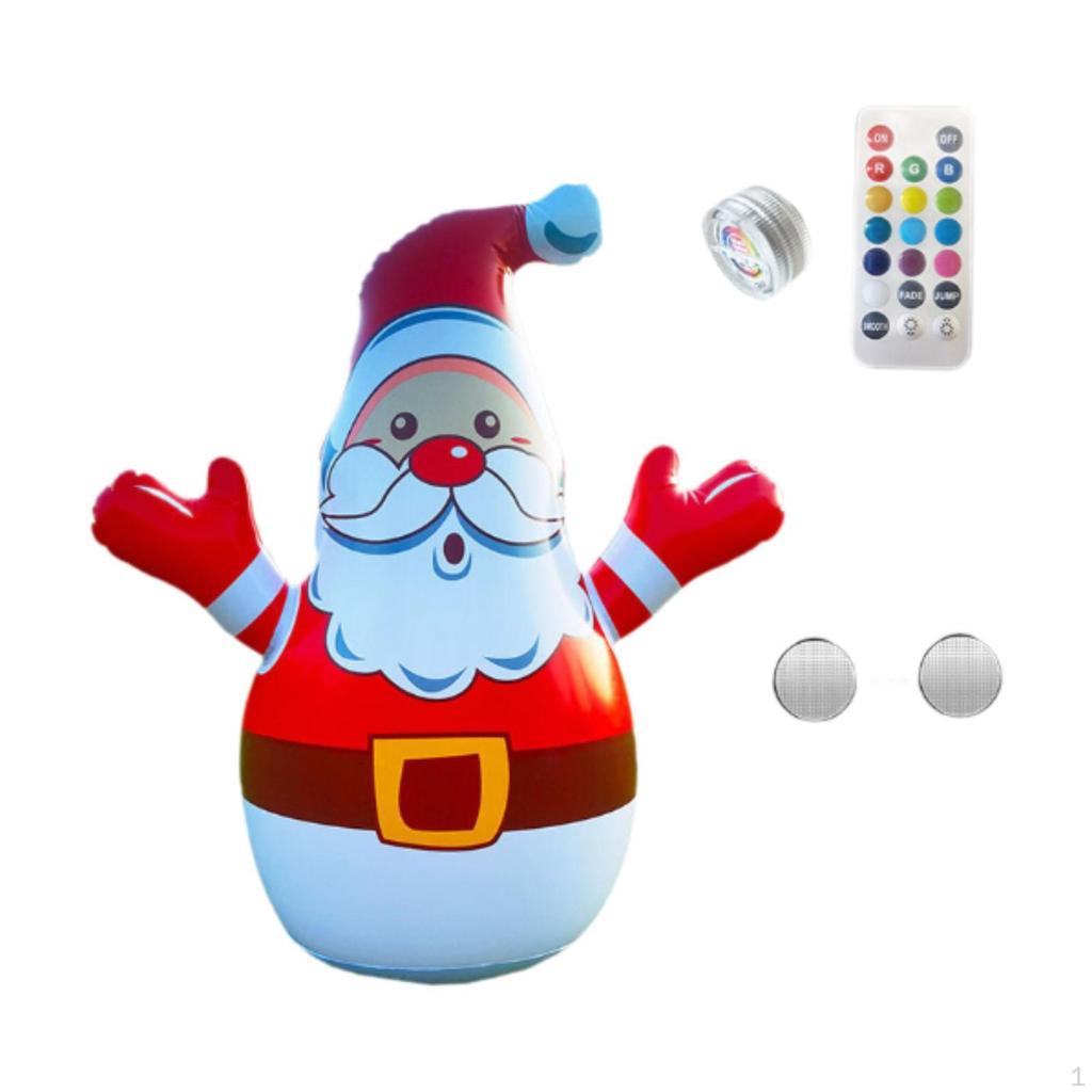 Christmas Inflatable Santa with Remote Control Party Supplies Photo Props Blowing Up Decorations for