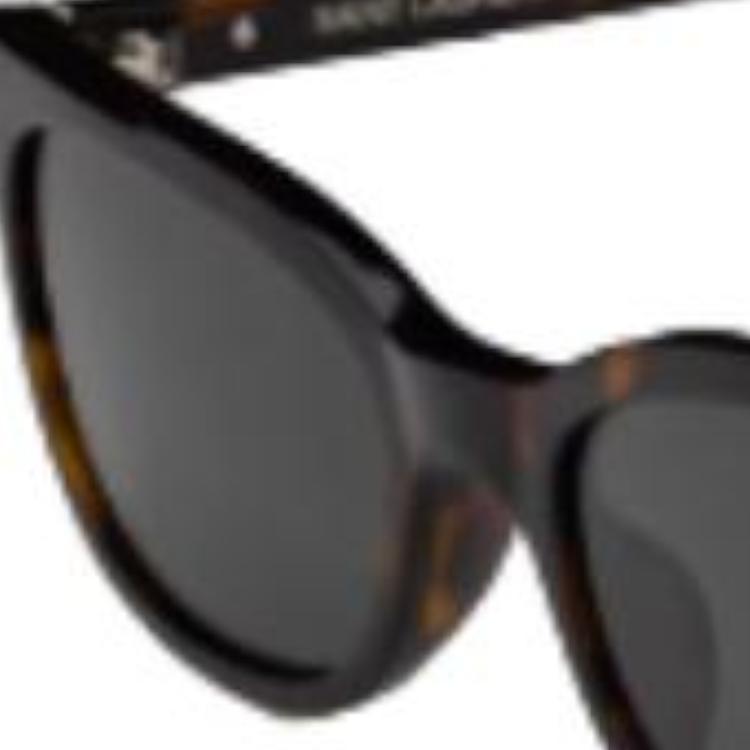 Saint Laurent Logo Design Oval Sunglasses Unisex Sunglasses Dark-Havana-Brown SL-M160/F-002