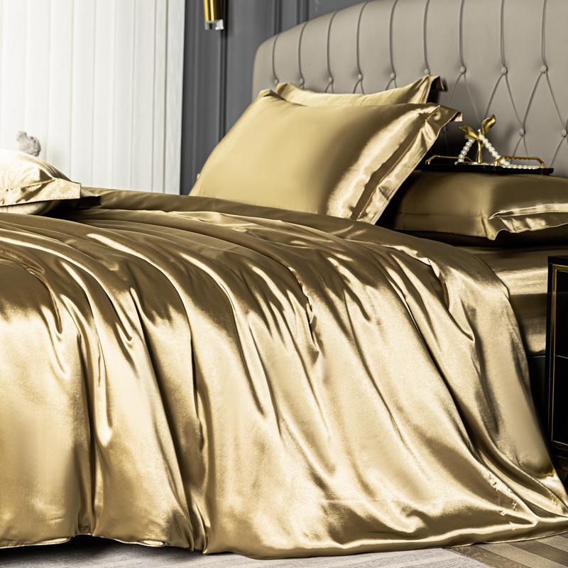 

Домашняя кровать комплект простыней из четырех частей летняя шелковистая легкая прохладная простыня из трех частей пододеяльник постельное белье 200x230Fitted Sheet