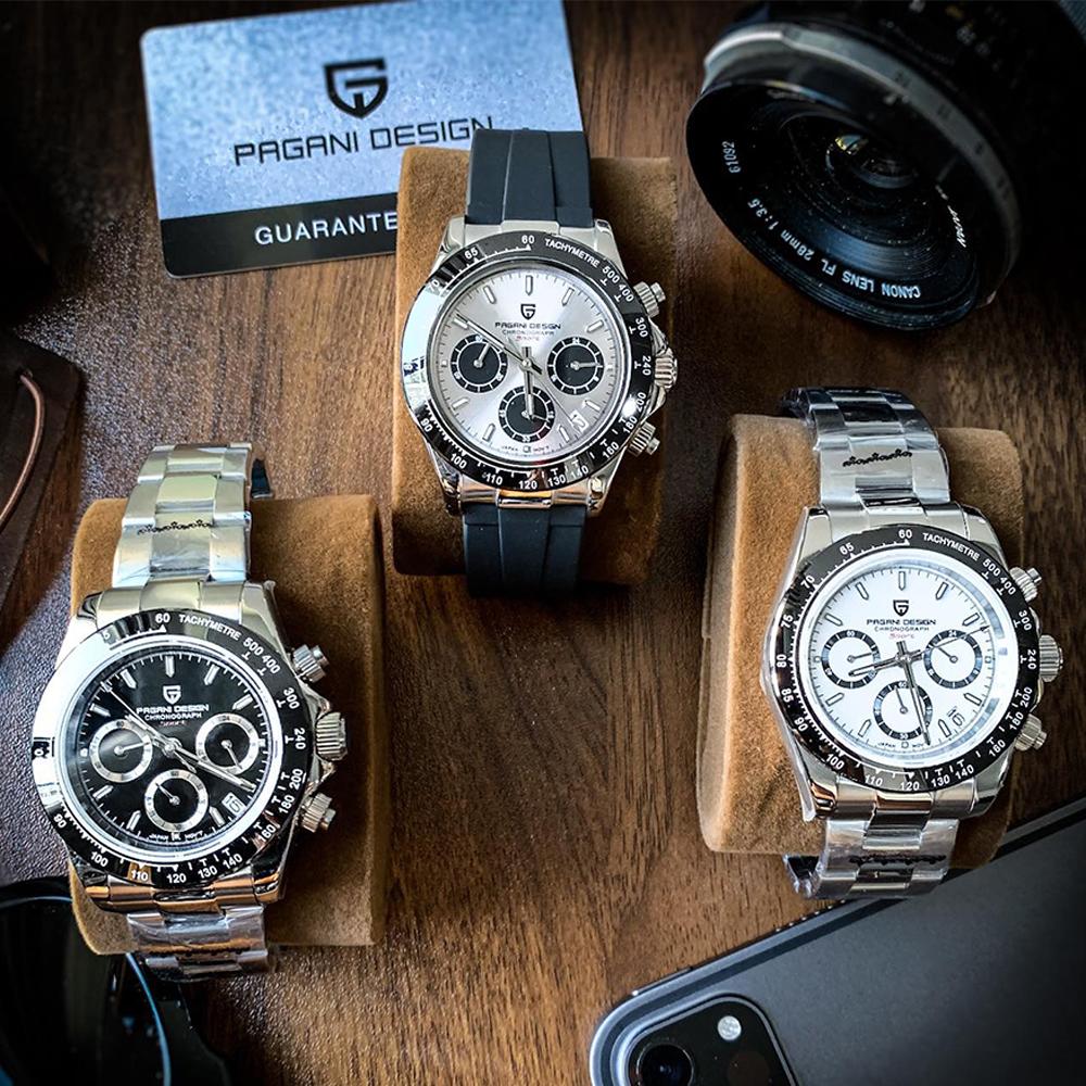 PAGANI DESIGN New 40MM Classics Fashion Series Men Quartz Wristwatches Sapphire Glass Chronograph Clock Watch For Men