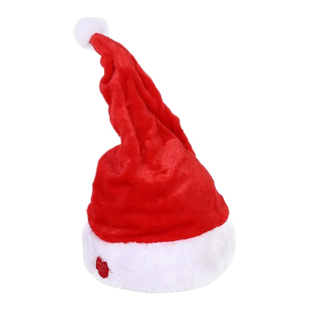 

Singing and Dancing Christmas Hat Electric Santa Hat Music Christmas Hat Christmas Party Supplies Gifts (NO Battery) 24x30cm