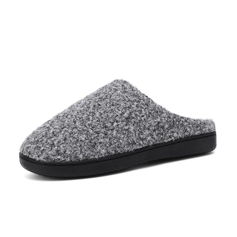 Autumn and winter cotton slippers men's indoor cotton mop winter warm non-slip bag head velvet slippers