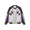 Li-Ning Badfive Sports Basketball Series Printed Single-Breasted Long Sleeve Loose Jacket Men Outerwear White Manor-Green AJMS011-1