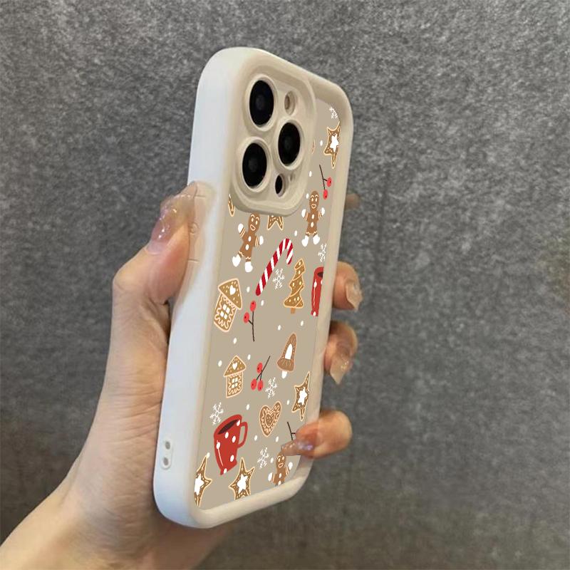 Süßes Weihnachtsmuster Weiche Handyhülle Für iPhone 17 Pro MAX 16 16 14 13 12 11 Pro Max 17 Air Cover