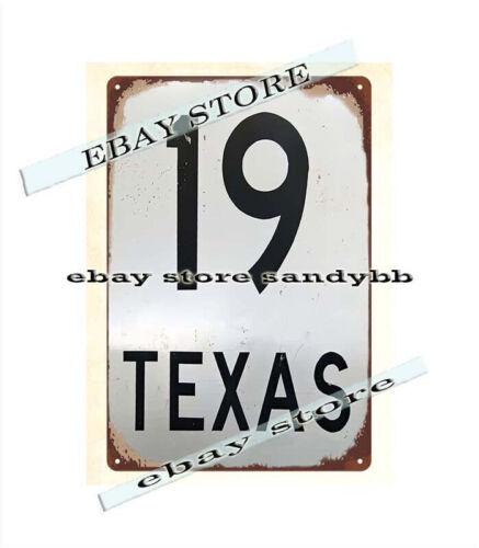

Texas Highway 19 metal tin sign kitchen wall decor nostalgicAluminum 20x30cm（7.8x11.8inch）