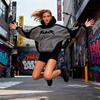 BeatStreet Zimná Móda Streetwear Dámska Farba - Bloková Vyšívaná Mikina Trendy Nadrozmerná Ležérna Mikina s Dlhým Rukávom