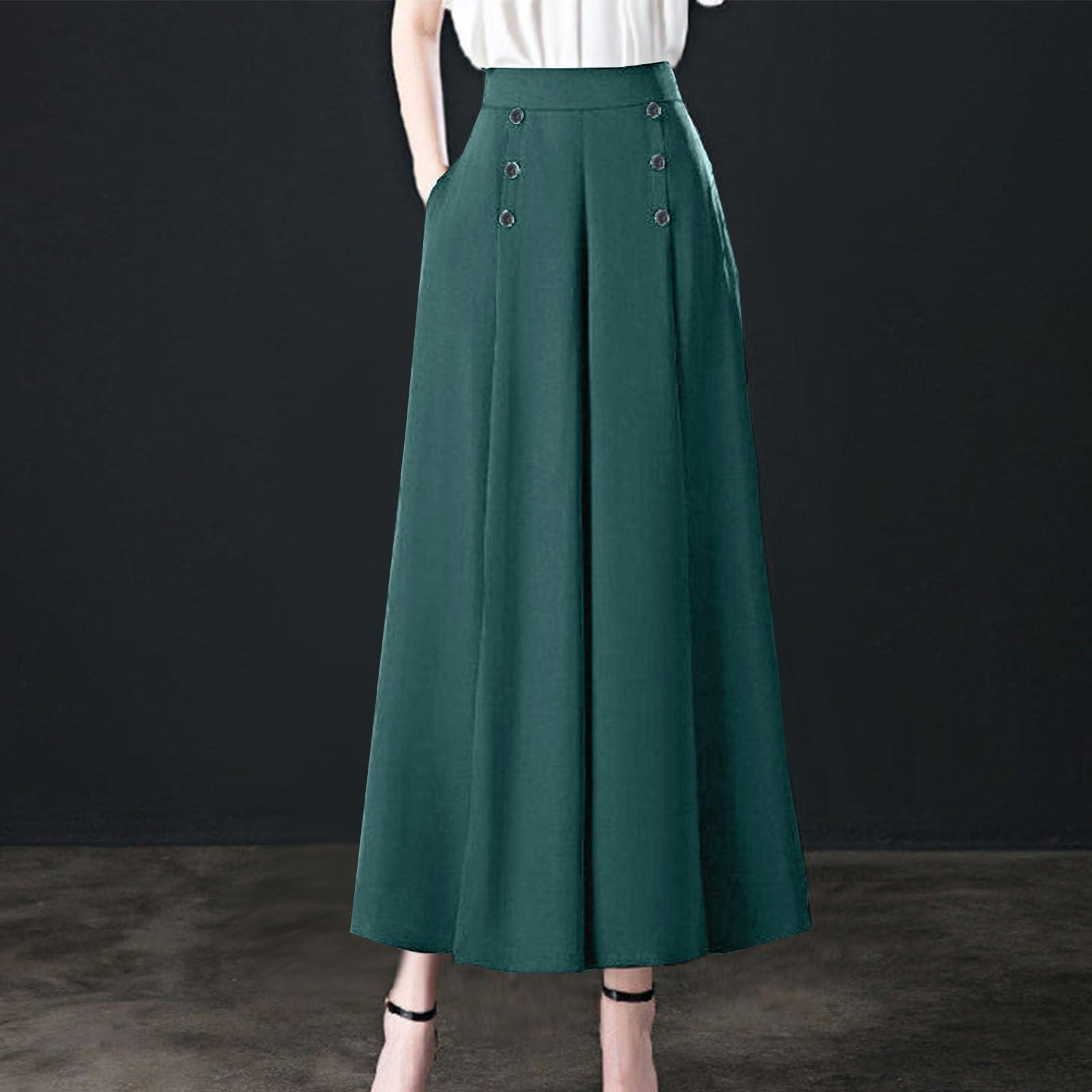 

Летние однотонные свободные драпированные широкие брюки-юбки с высокой талией, утягивающие темпераментные женские брюки XXXXL