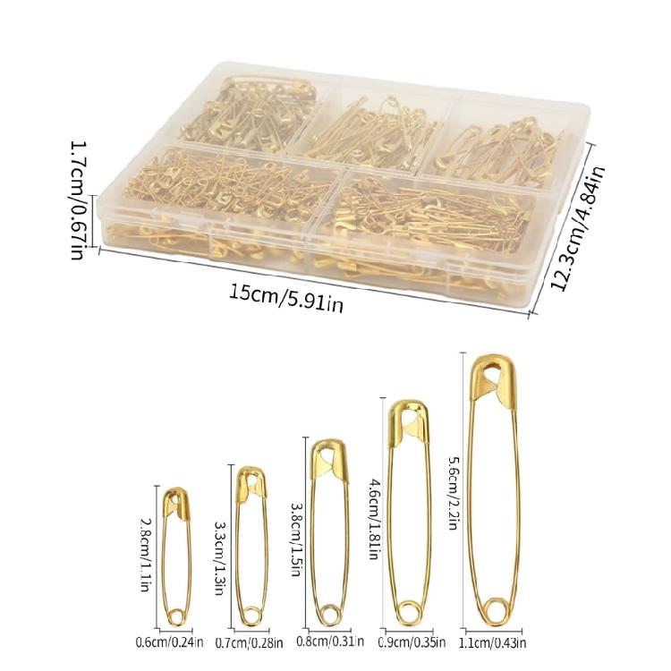 Heavy Duty Safety Pins for Clothes, Crafts, and Pinning Assorted Different Sizes