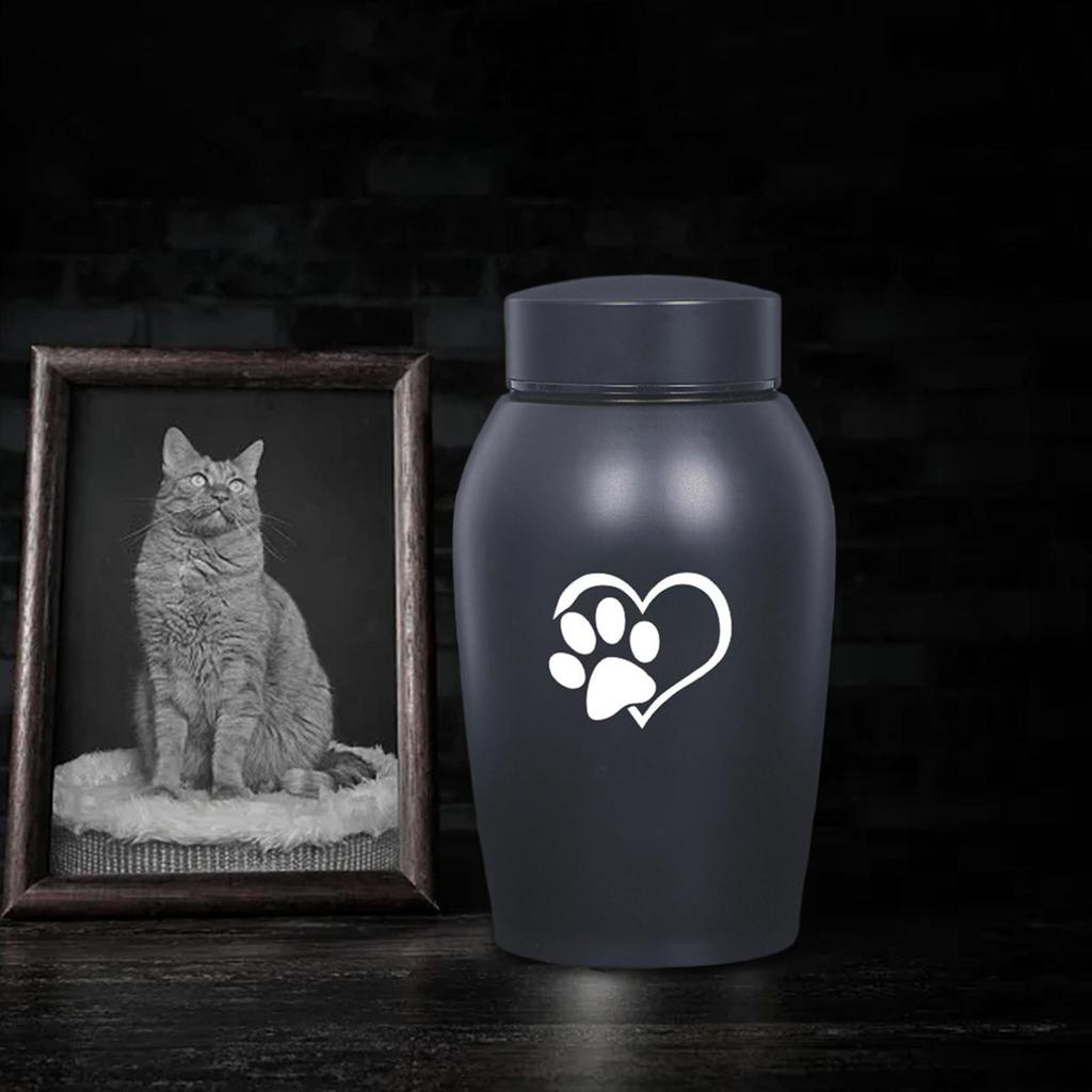 Dog Cat Ashes Stainless Steel Pet Urn Funeral Cremation Burial Memorial Keepsake Box Kitty