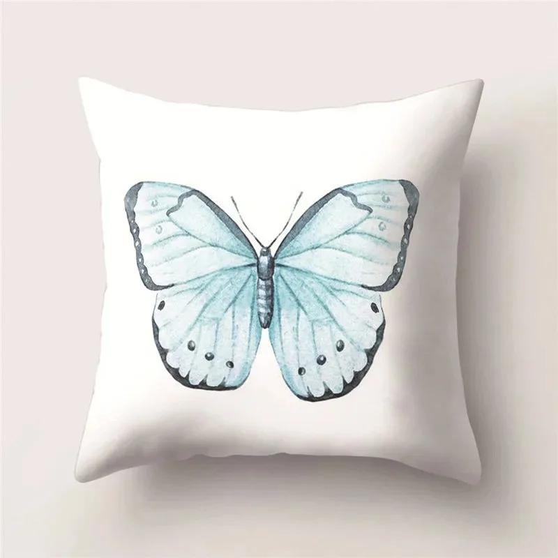 Beautiful Romantic Butterfly Series Decorative Home Pillowcases Living Room Sofa Cushion Covers Free Butterfly Pillowcases
