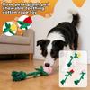 Rose Shaped Dog Chew Toy - Plush Cotton Rope Squeaky Toy For Interactive Play, Boredom Relief & Teeth Cleaning