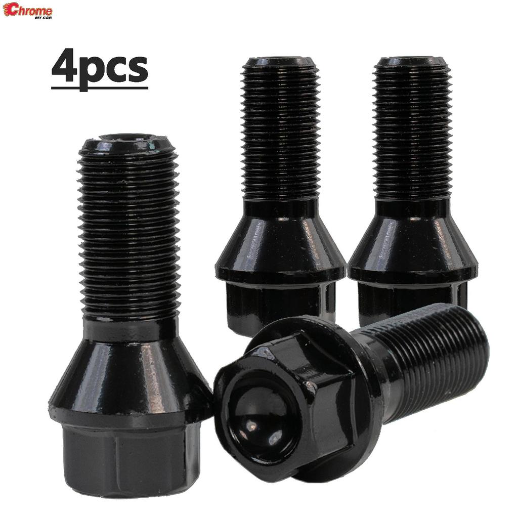 4x Car Wheel Locking Bolts 36136781151 Black Steel Truck Parts For BMW Mini R50 2/4/5/6/7 Series X1 X3 X5 X6 E71 F20 F25