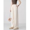 Spring and Autumn Milk Leather Yamamoto Straight Overalls Texture Lazy Style Thin Loose and Skinny Casual Wide Leg Bubble Pants