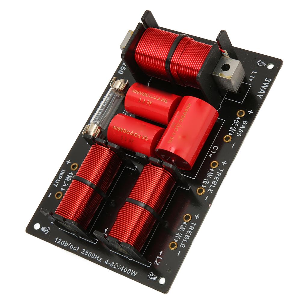 400W 3 Way Frequency Divider Stable Signal Transmission Hi Fi Speaker Frequency Divider Module for Home