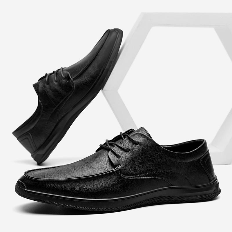 Cheap Leather Shoes Men's Business Dress Shoes Laceup Pointed Toe