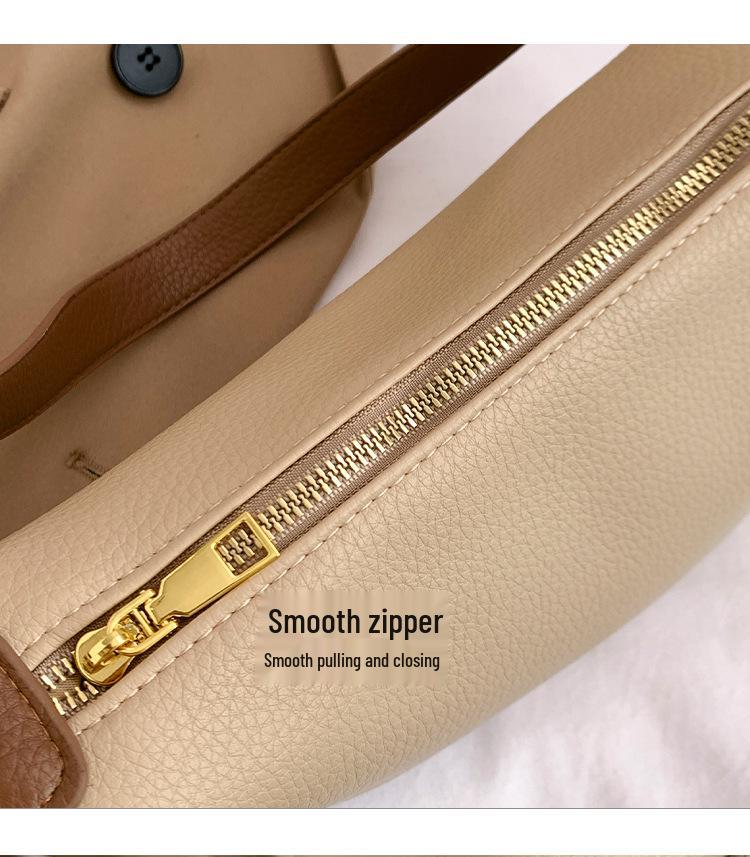 Korean Style Women's Soft PU Large Capacity Dumpling Bag - Casual & Versatile Shoulder/Crossbody