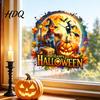Indoor And Outdoor Halloween Ornaments Static Sticker Cartoon Candy Jar/Scarecrow Shape Window Clings Waterproof Glass Stickers for Home PVC