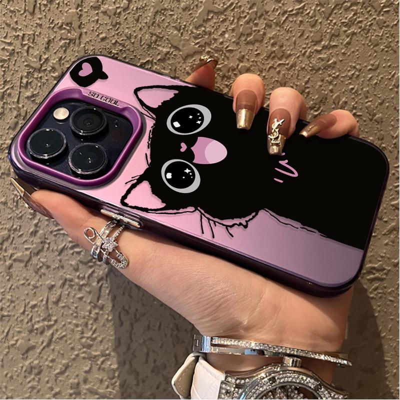 Cartoon Cute Black Cat Phone Case for Xiaomi Redmi Note 14 13 12 11 10 9 8 Pro Plus 14S 12S 11S 10S 9S Redmi 14C 14R 13C 12C 11A