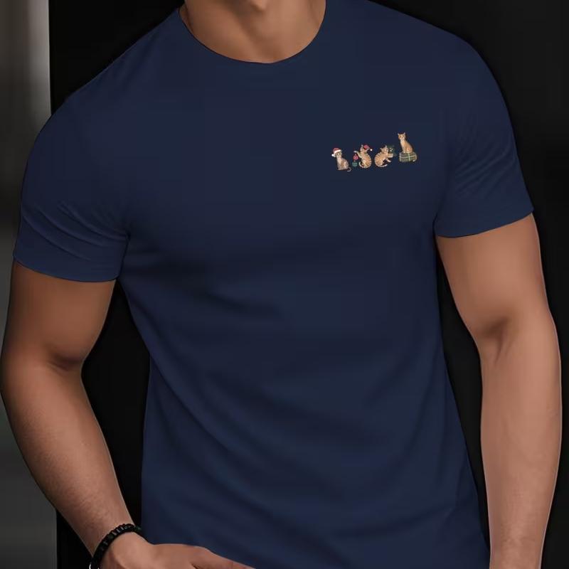 

Red & Green Color Block Christmas Element Men s T-Shirt - Streetwear Cool Style XXL белый