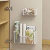 Kitchen Cabinet Door Inner Shelf Storage Box Door Rear Hook Plastic Wrap Bag Cabinet Door Hanging Basket Storage Rack