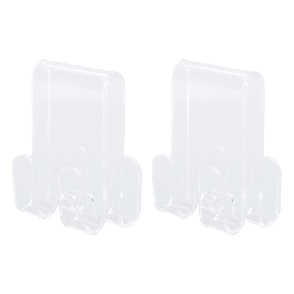 2PCS Shower Frameless Glass Door Hook Acrylic Multifunctional Double Sided Over Door Hanger for