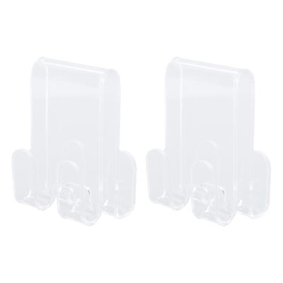 2PCS Shower Frameless Glass Door Hook Acrylic Multifunctional Double Sided Over Door Hanger for