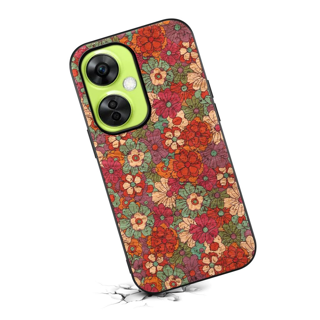 For OnePlus Nord CE 3 Lite 5G/Nord N30 5G Case Flower Pattern PU Leather Coating Phone Back Cover