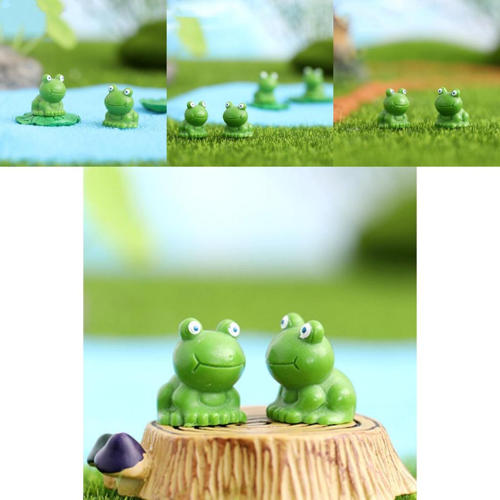 Resin Ornament Moss Micro Landscape Figure Decor Blue-eyed Little Frog Diy Material 1.8*1.6cm