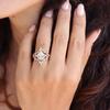 Temperament Water Drop Combination Three-Piece Marquise Zirconia Ring