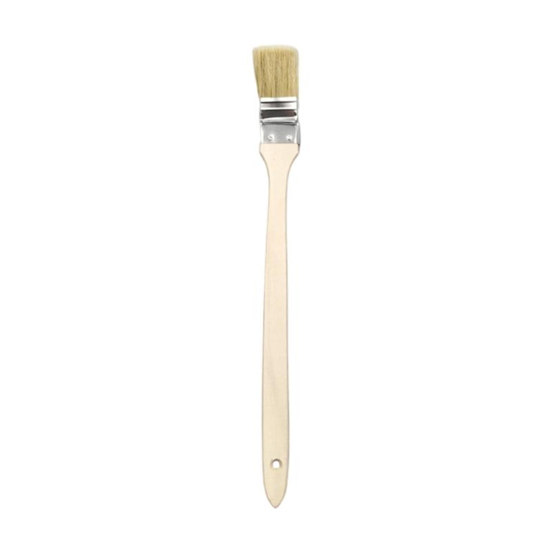 Flexible Curved Head Cleaning Brush Household Brush Cleaning Tool Extended Reach Brush With Ergonomic Long Wooden Handle 2