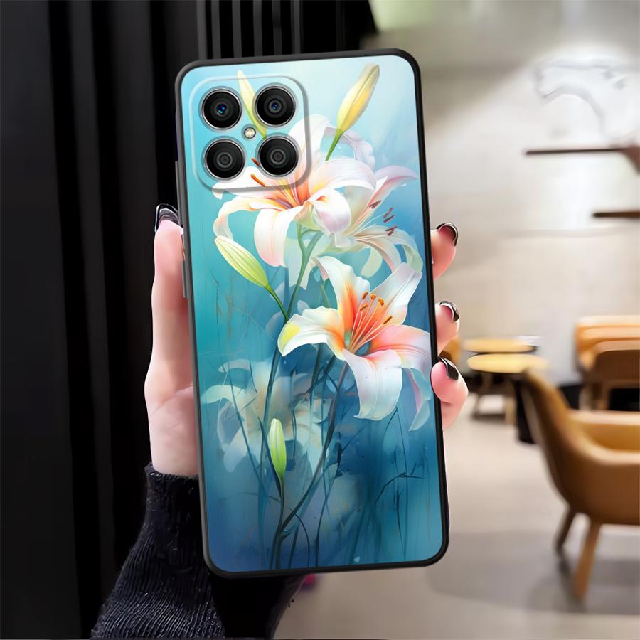 Funda Phone Cover Case for Honor 200 400 Lite X7 X5b X9a 70 8X X8 X6 Magic5Lite 90 Simple Flower