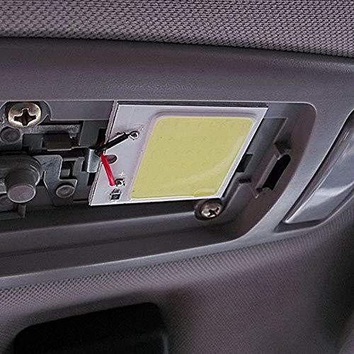 [TradeWind] 48-LED Interior Light, Trunk/Footwell Light, Flat, White COB, Super Bright, T10 12V Socket Included, 10-Pack