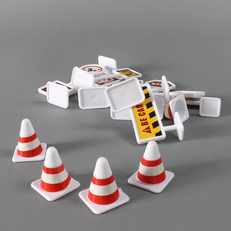 15 Stück/Set Kleinkind Mini Verkehrszeichen Modell Spielzeug Straßensperre Kindersicherheitserziehung Puzzle Verkehrsspielzeug Geschenke