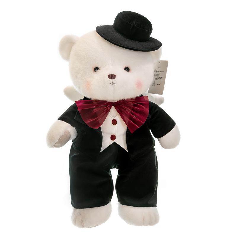 Wedding Plush Themed Bear With Short Plush Material For Romantic Gift And Decor