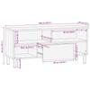 TV Stand with White Washed Surface 100 x 33 x 46 cm