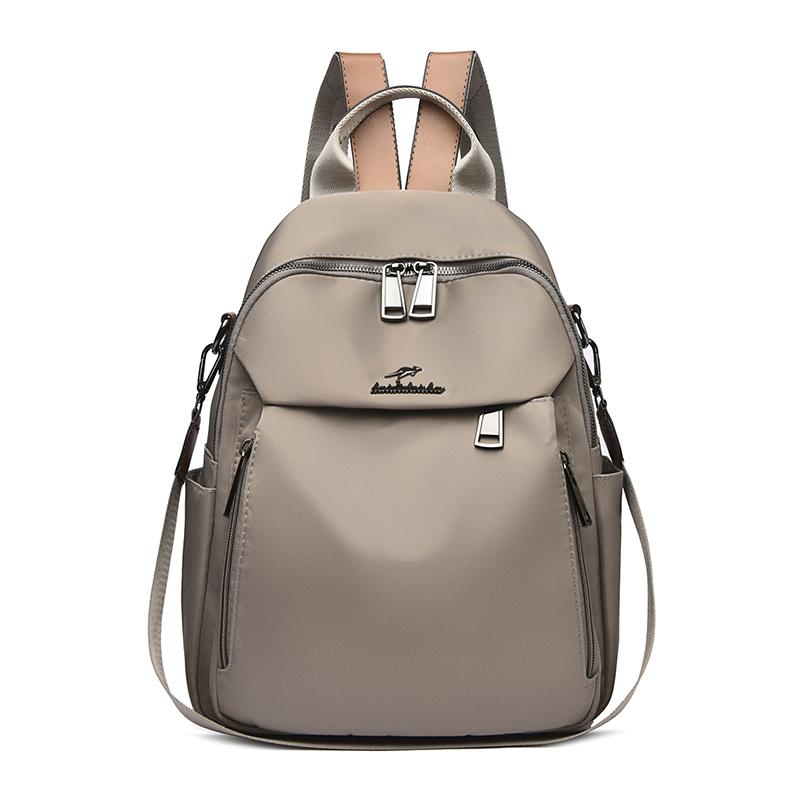 

Oxford Cloth Backpack Women s Fashionable Casual School Bag Lightweight Travel Rucksack with Multiple Pockets хакі