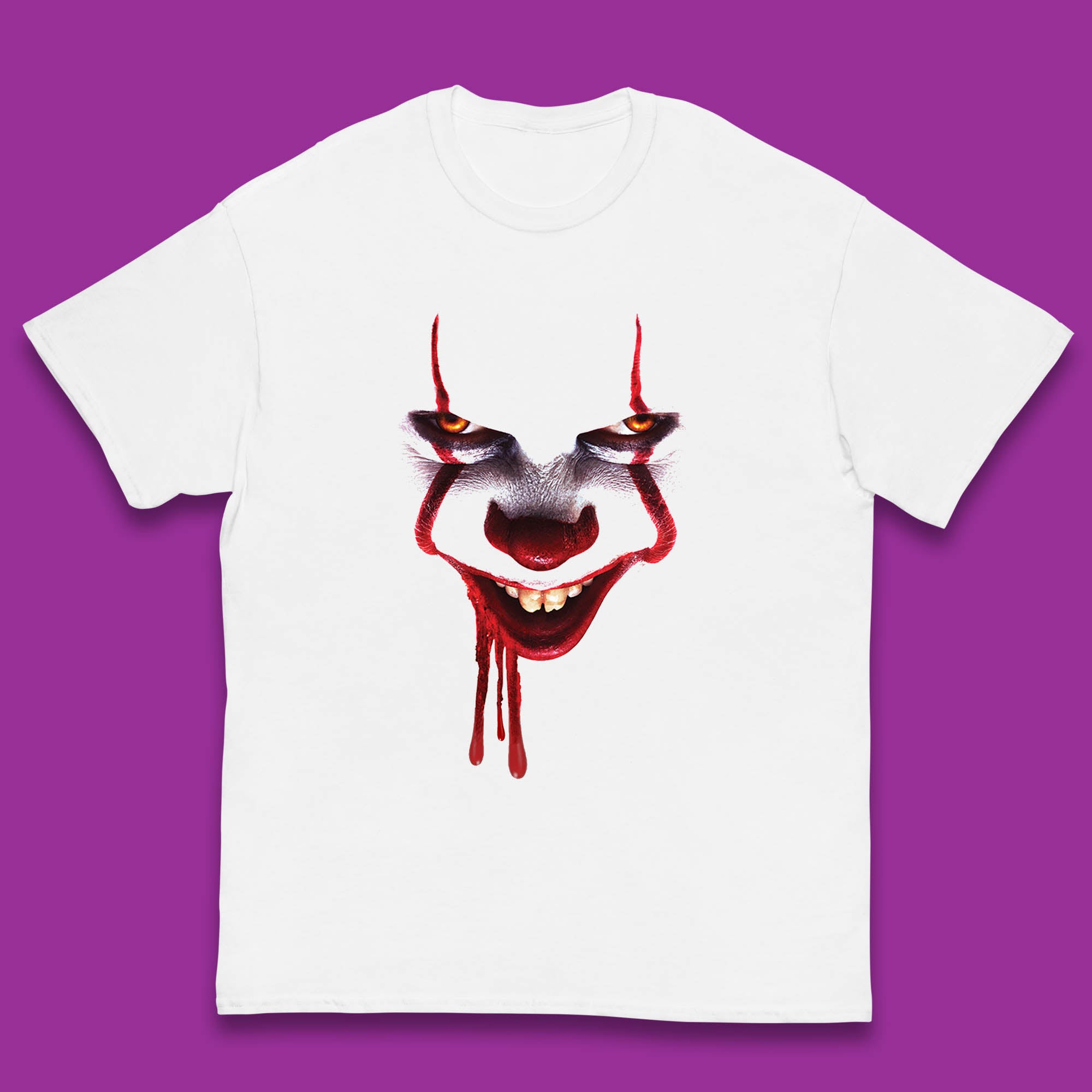 Pennywise Clown IT Chapter 2 Halloween Horror Movie Character Kids T Shirt 120