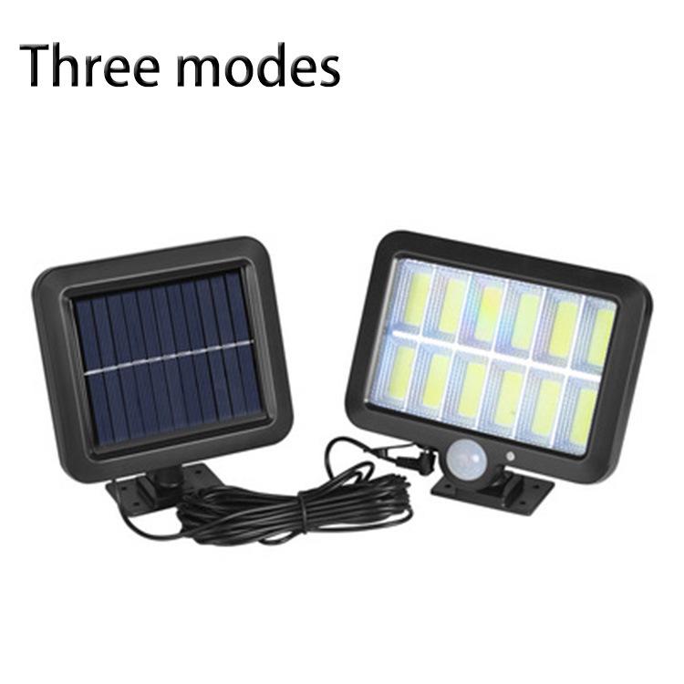 Outdoor Solar Motion Sensor Wall Lights with Remote Control for Courtyard and Corridor