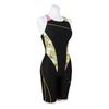 Mizuno Stroke One Swimsuit with Cups and Comfortable Size N2JGA803 Women's All-in-One (Peace Back) Sewn-in Straps, 0, Black/Yellow,