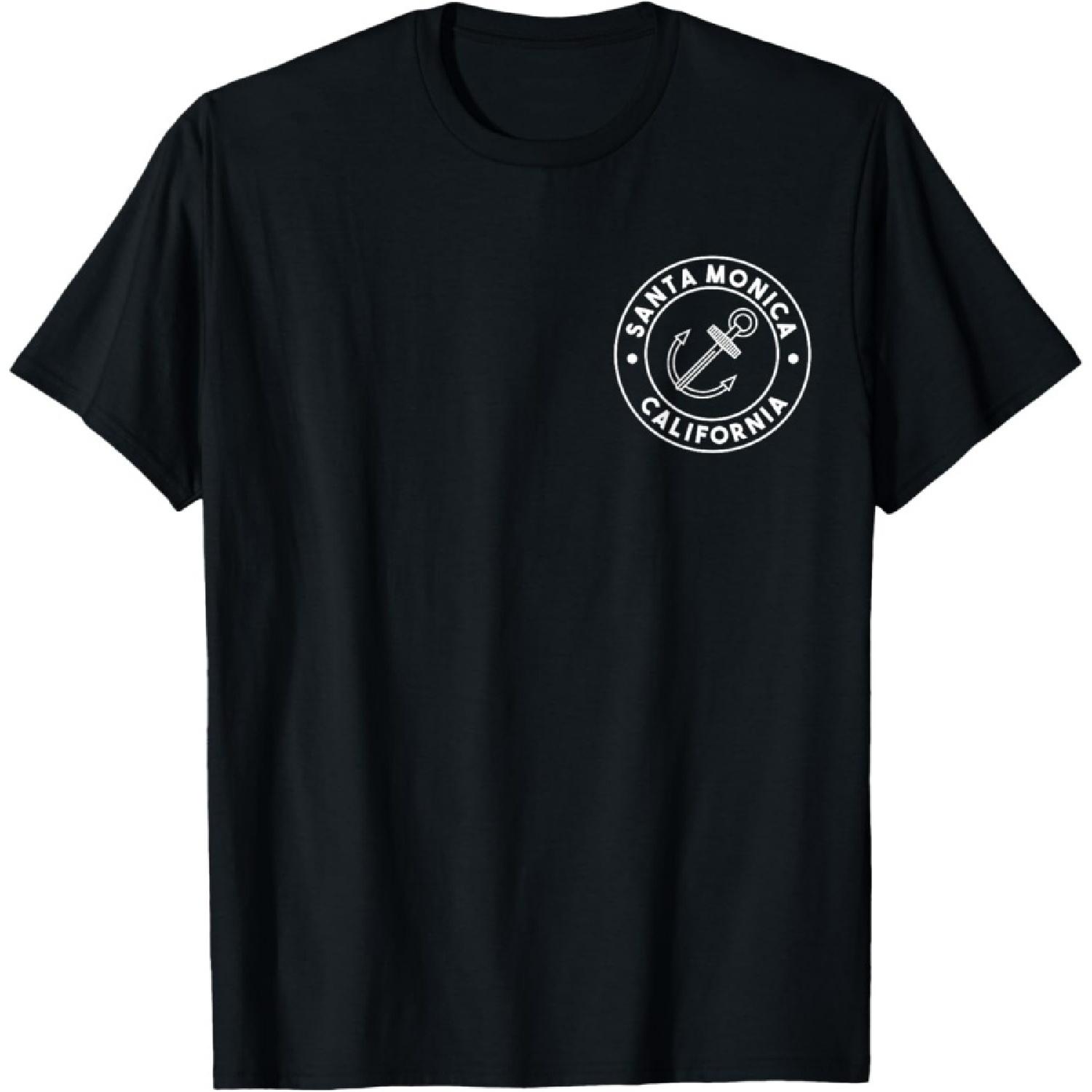 Santa Monica California Souvenirs Pocket Logo T-Shirt S