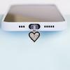 Full Diamond Love Heart Positive and Negative Combination Set Mobile Phone Dust Plug Hanging Ornament Decoration Mobile Phone Accessories