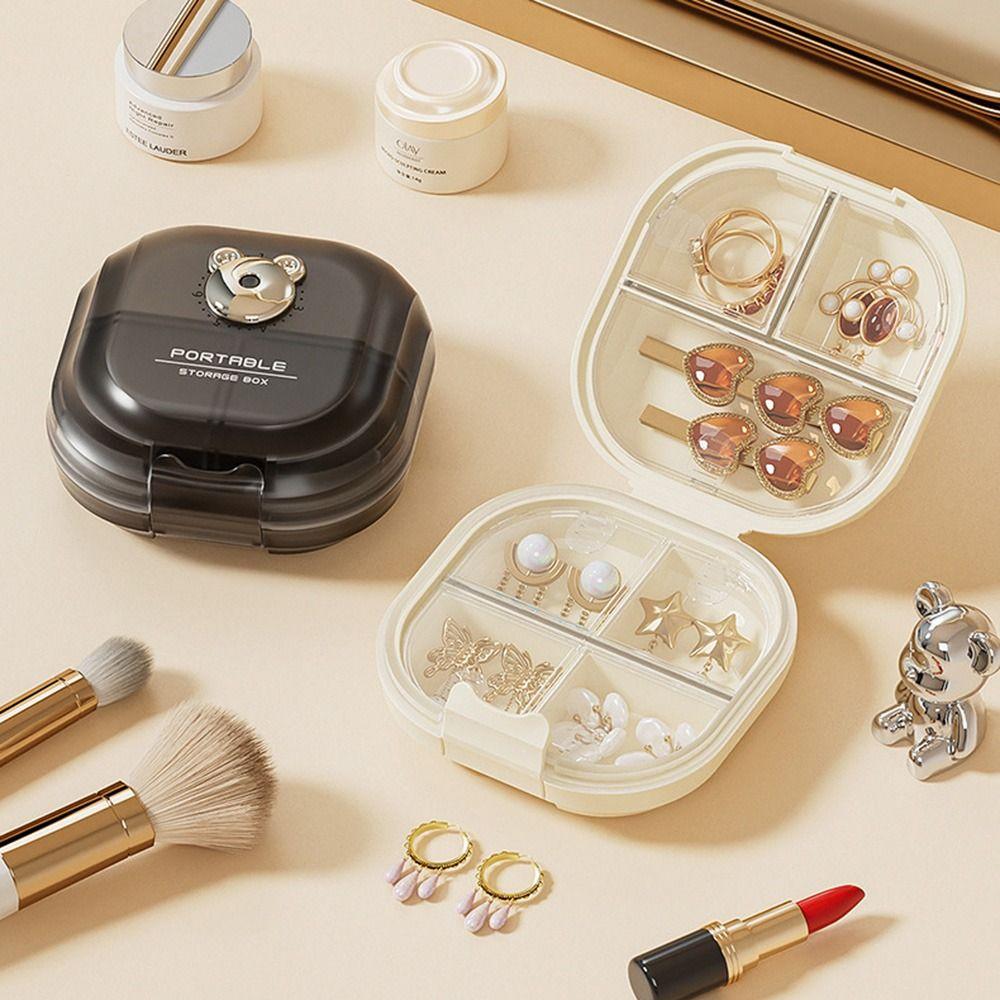 with Separate Compartment Trinkets Storage Organizer Portable Pill Case  Drug Organizer