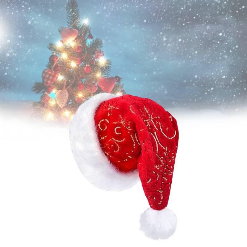 Christmas Beaded Plush Hat Ornaments Partys Dress Golds Embroidery Supplies