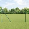 VidaXL Chain Link Fence with 7 Pointed Posts 1.6 X 10 M Galvanized Steel 3351161