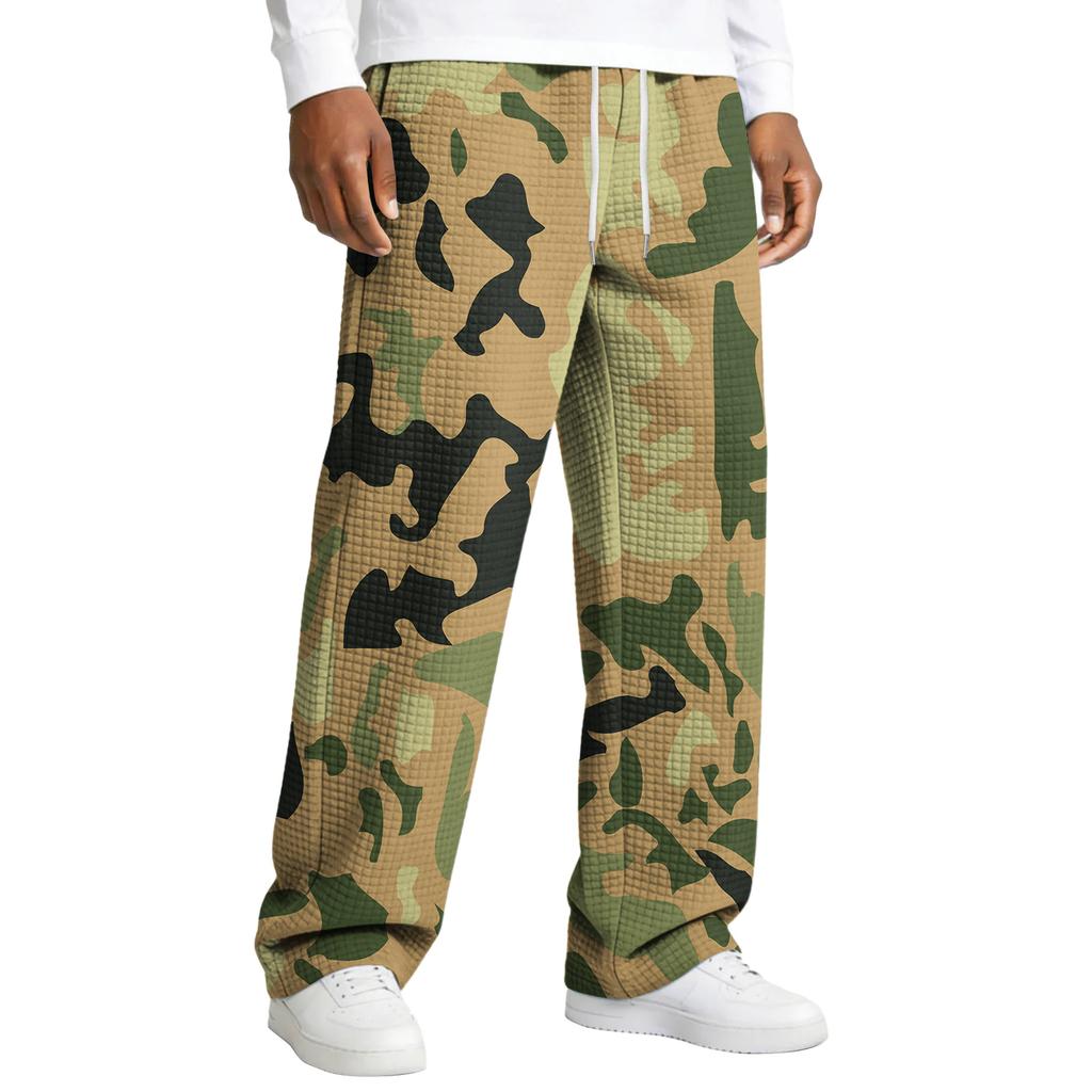 Herren Relaxed Fit Kordelzug Gerades Bein Hose