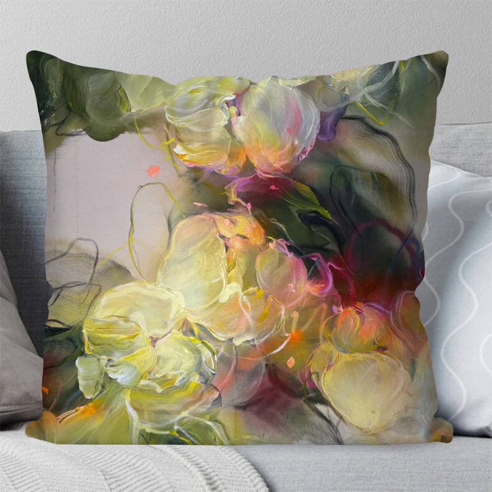 Colourful Abstract Painting Pillow Case Fashion Square Pillowcase Bedroom Sofa Room Ins Decoration Leisure