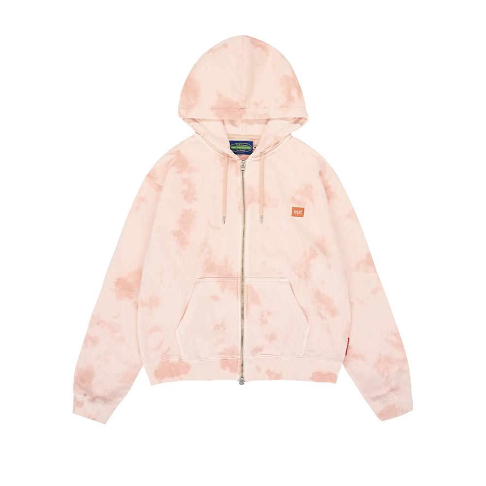 Ept Tie-Dye Zip Up Hoodie (Coral)