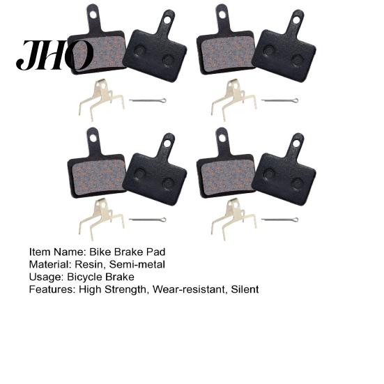 Low Attenuation Brake Pad 4 Pair Silent Bike Heat Dissipation Wear-resistant Resin Semi-metal Bicycle Disc MTB Ebike for M315.355.375.395.416.446.447