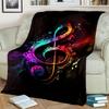 3D Colorful Musical Note Music Score Blanket,Soft Throw Blanket for Home Bedroom Bed Sofa Picnic Travel Office Cover Blanket Kid